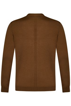 Cardigan in maglia di lana merino marrone LOW BRAND | L1MFW24256688M065